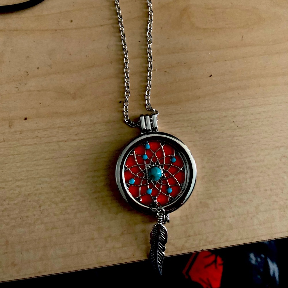 Dream Catcher Essential Oil Diffuser Necklace